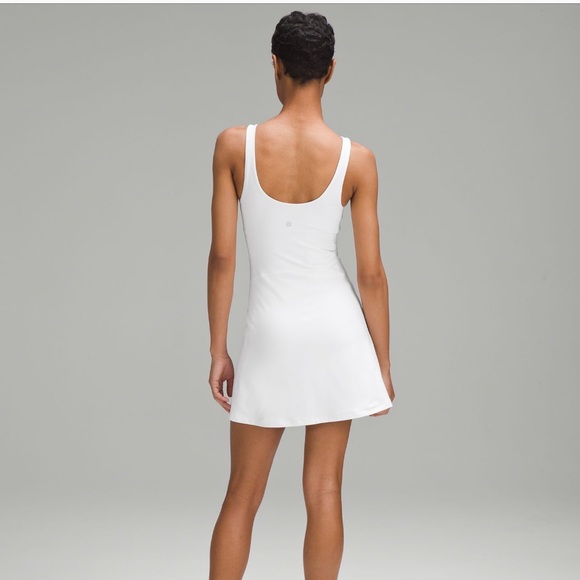 NWT LULULEMON Align athletic Dress- White with Built in Bra + Shorts - Picture 2 of 3